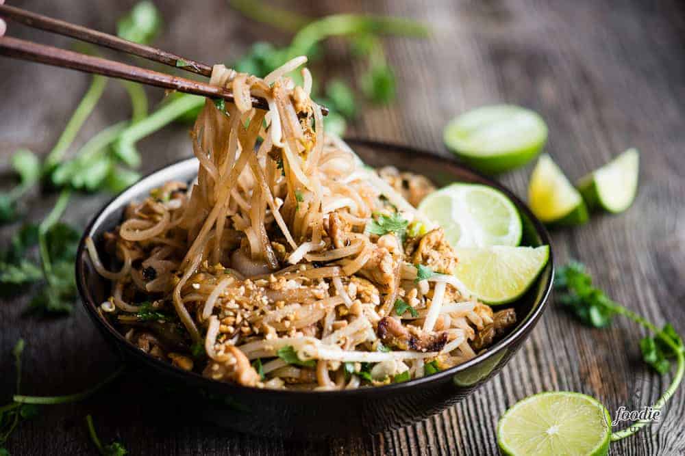 The BEST Homemade Chicken Pad Thai - Self Proclaimed Foodie