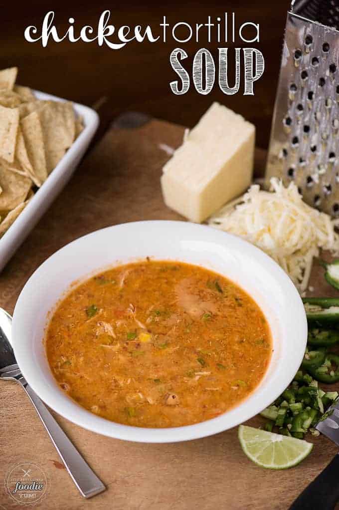 bowl of chicken tortilla soup