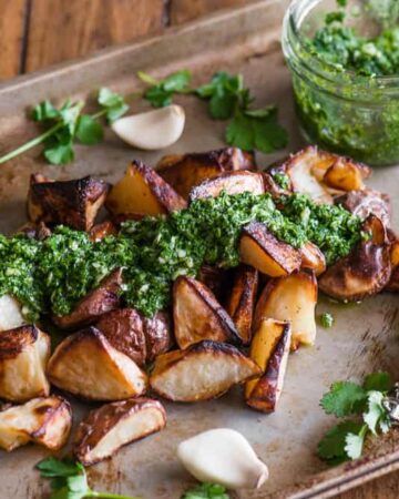 recipe for how to make Chimichurri pototoes