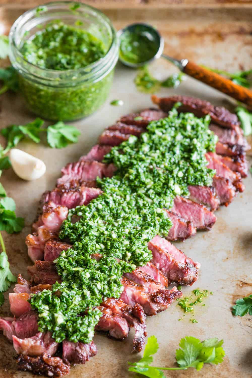 Chimichurri Rib Eye Steak