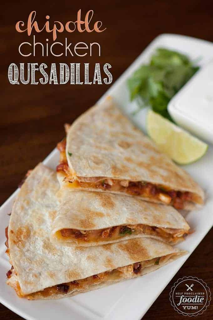 chicken and cheese quesadilla