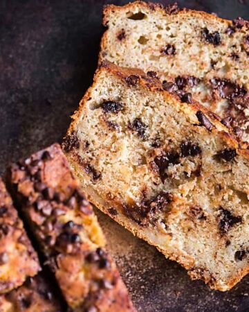 Chocolate Chip Banana Bread is a family favorite recipe and super moist banana bread that combines the flavors of chocolate and ripe banana.