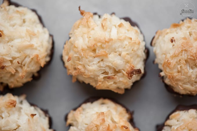 tops of toasted coconut cookies