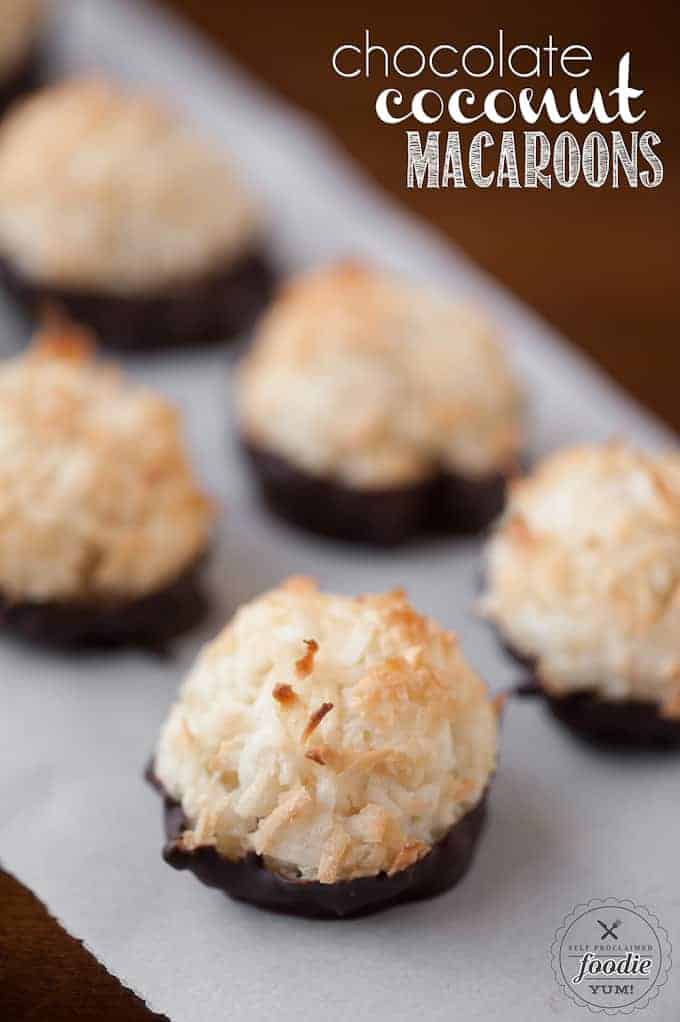 coconut macaroon cookies on parchment