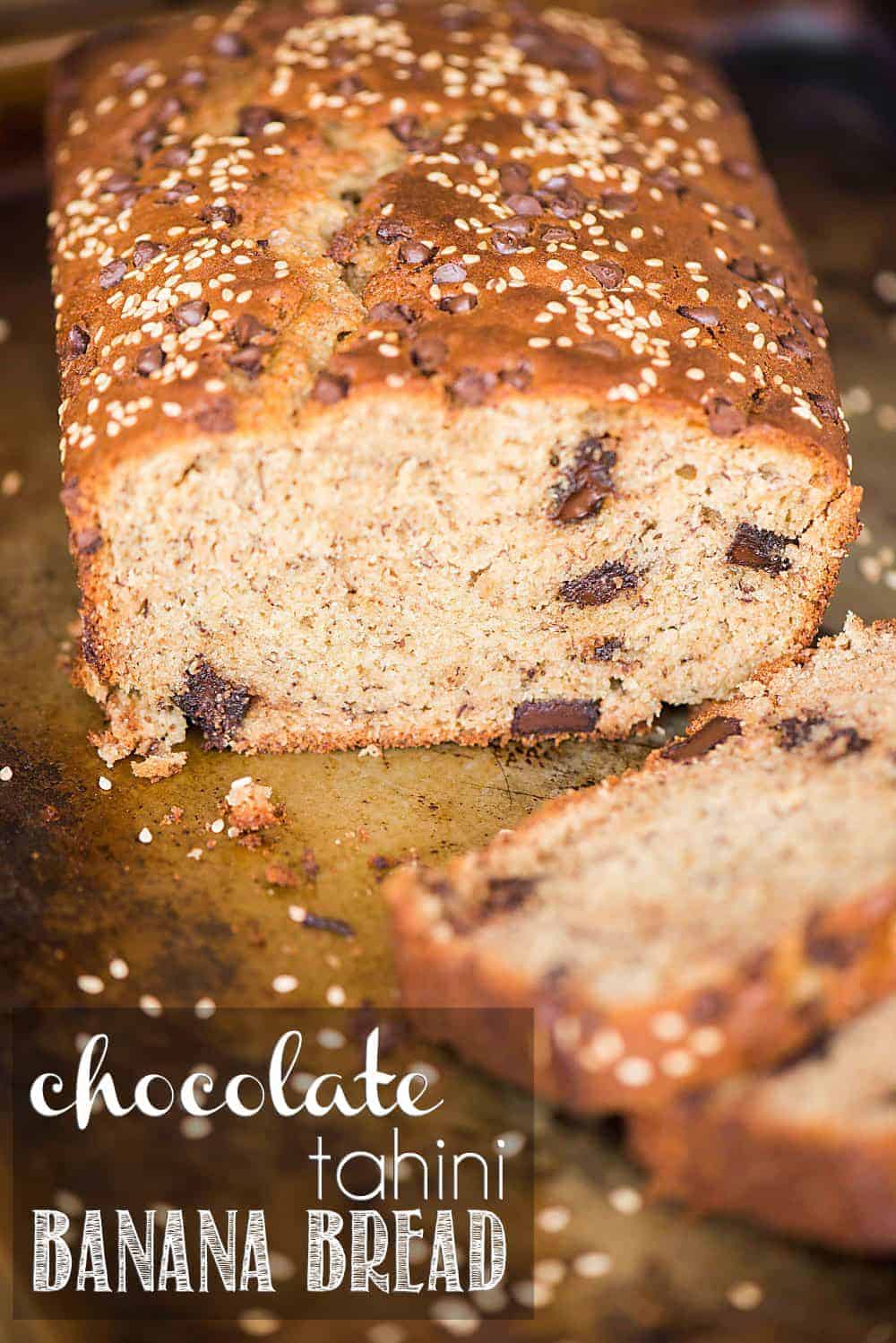 chocolate tahini banana bread