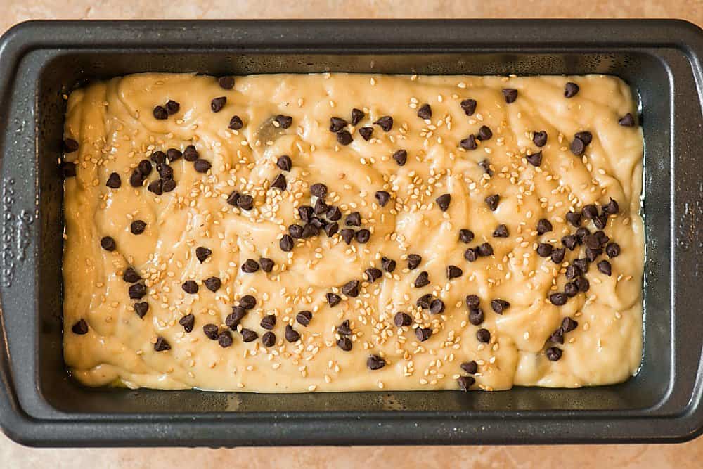 pre-baked chocolate tahini banana bread