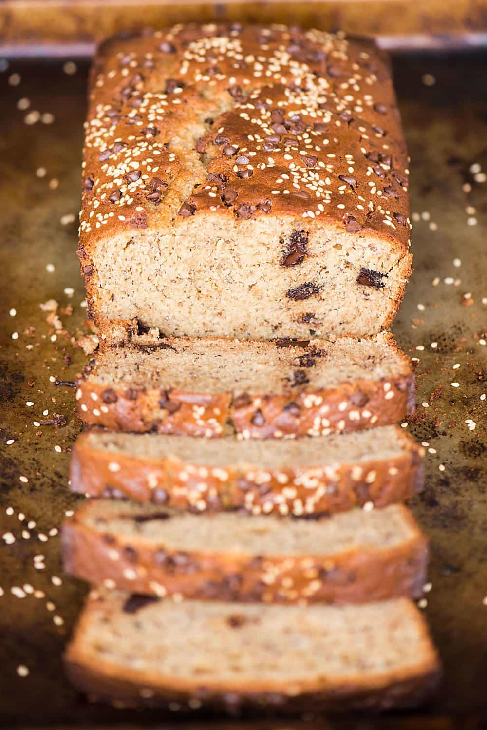 slices of chocolate banana bread