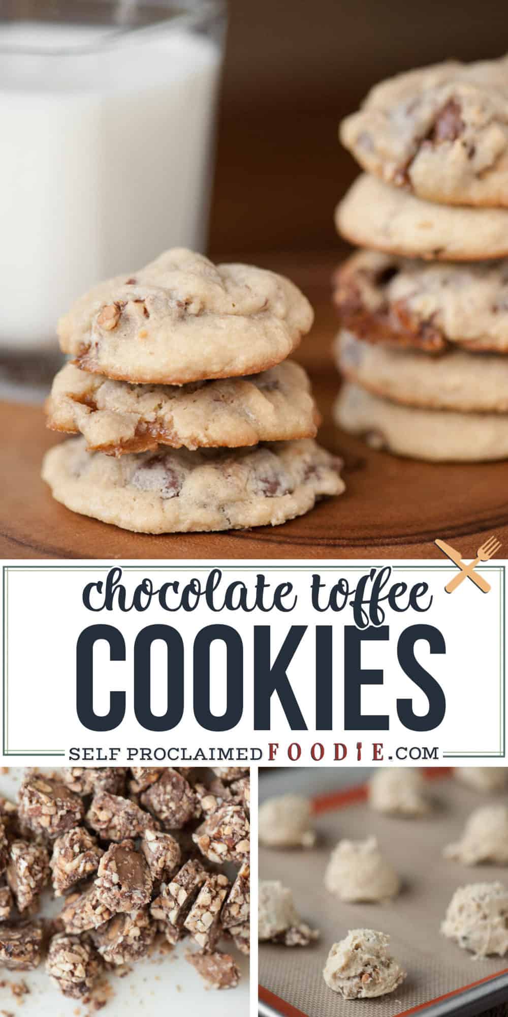 Chocolate Toffee Cookies - Self Proclaimed Foodie