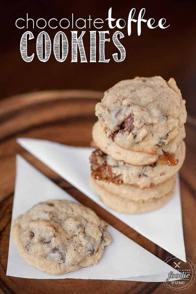 stack of homemade chocolate chip cookies