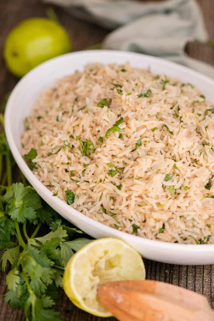 rice with cilantro and lime