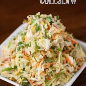 Citrus Cumin Coleslaw is a healthy and delicious side dish that is the perfect accompaniment to spicy sliders or fish tacos. Its perfect for Cinco de Mayo!