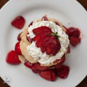 Classic Strawberry Shortcake, made with fresh strawberries, homemade biscuits, and whipped cream is the easiest and most perfect summer dessert!