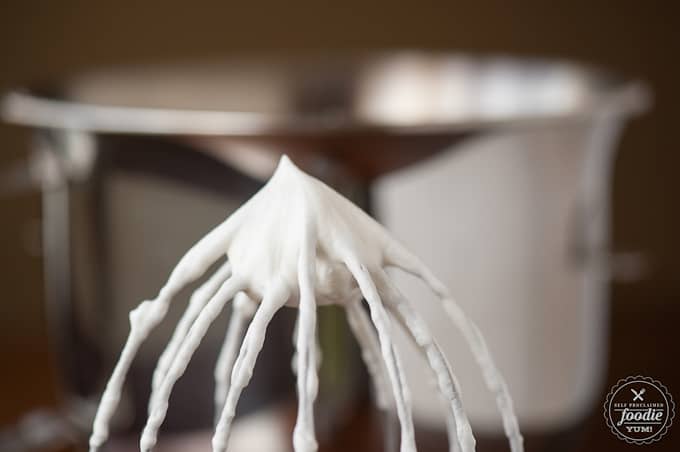 whipped cream on whisk attachment