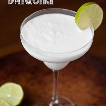 Blend up this three ingredient Coconut Lime Daiquiri. It's simple to make and in minutes you'll have a tasty, tart, & refreshing tropical cocktail.