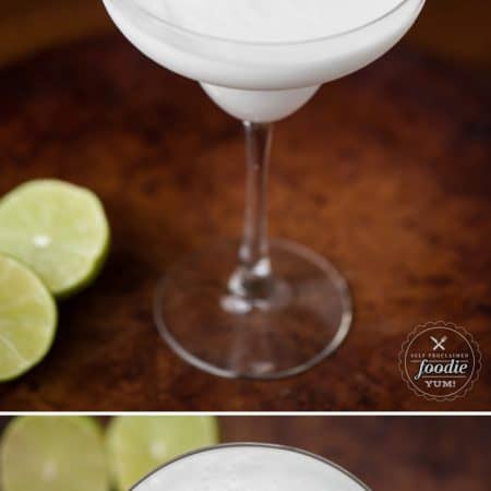 Blend up this three ingredient Coconut Lime Daiquiri. It's simple to make and in minutes you'll have a tasty, tart, & refreshing tropical cocktail.