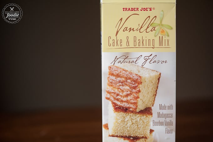Trader Joe\'s vanilla cake mix box