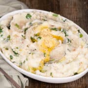 dish of colcannon with butter