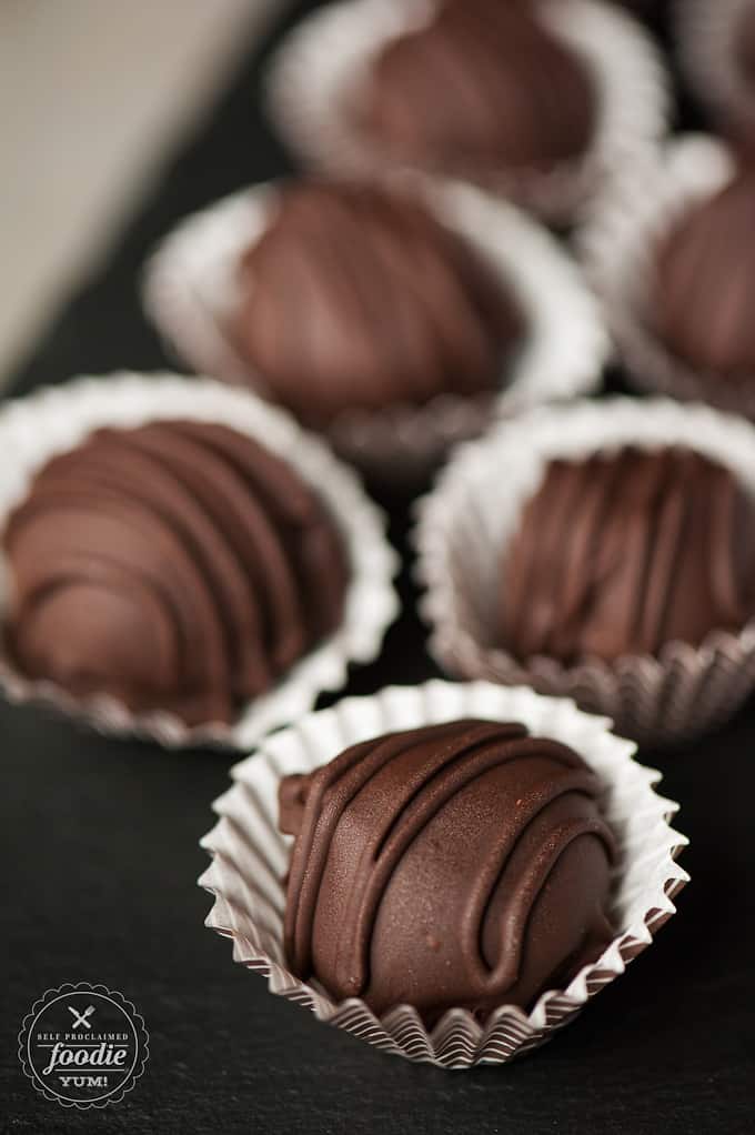 A chocolate Bordeaux sitting on top of a table