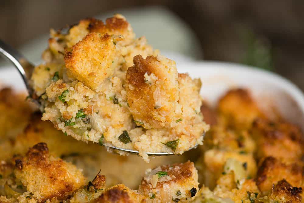 spoonful of thanksgiving Cornbread stuffing