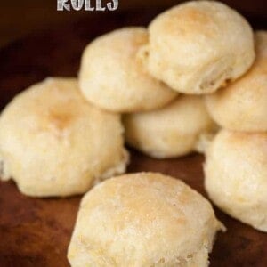 a stack of cornmeal yeast rolls