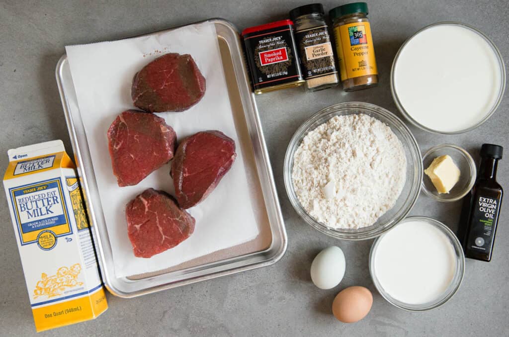 ingredients to make Country Fried Steak