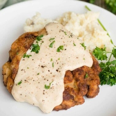 Country Fried Steak with mashed potatoes and gravy