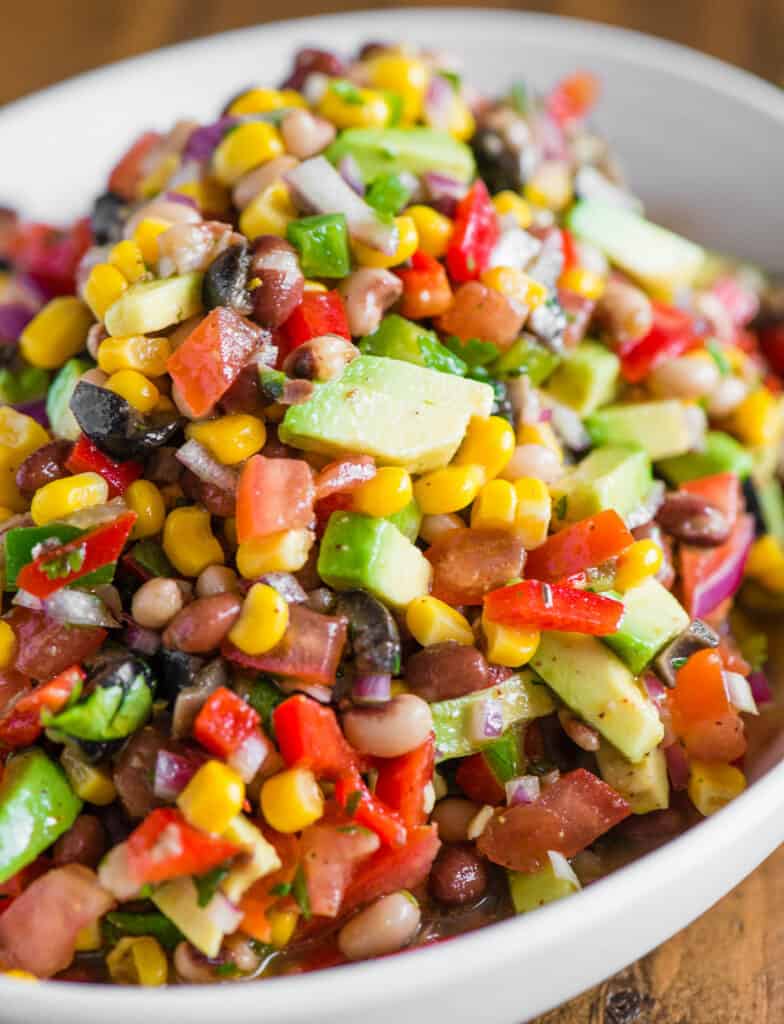 close up of Cowboy Caviar recipe