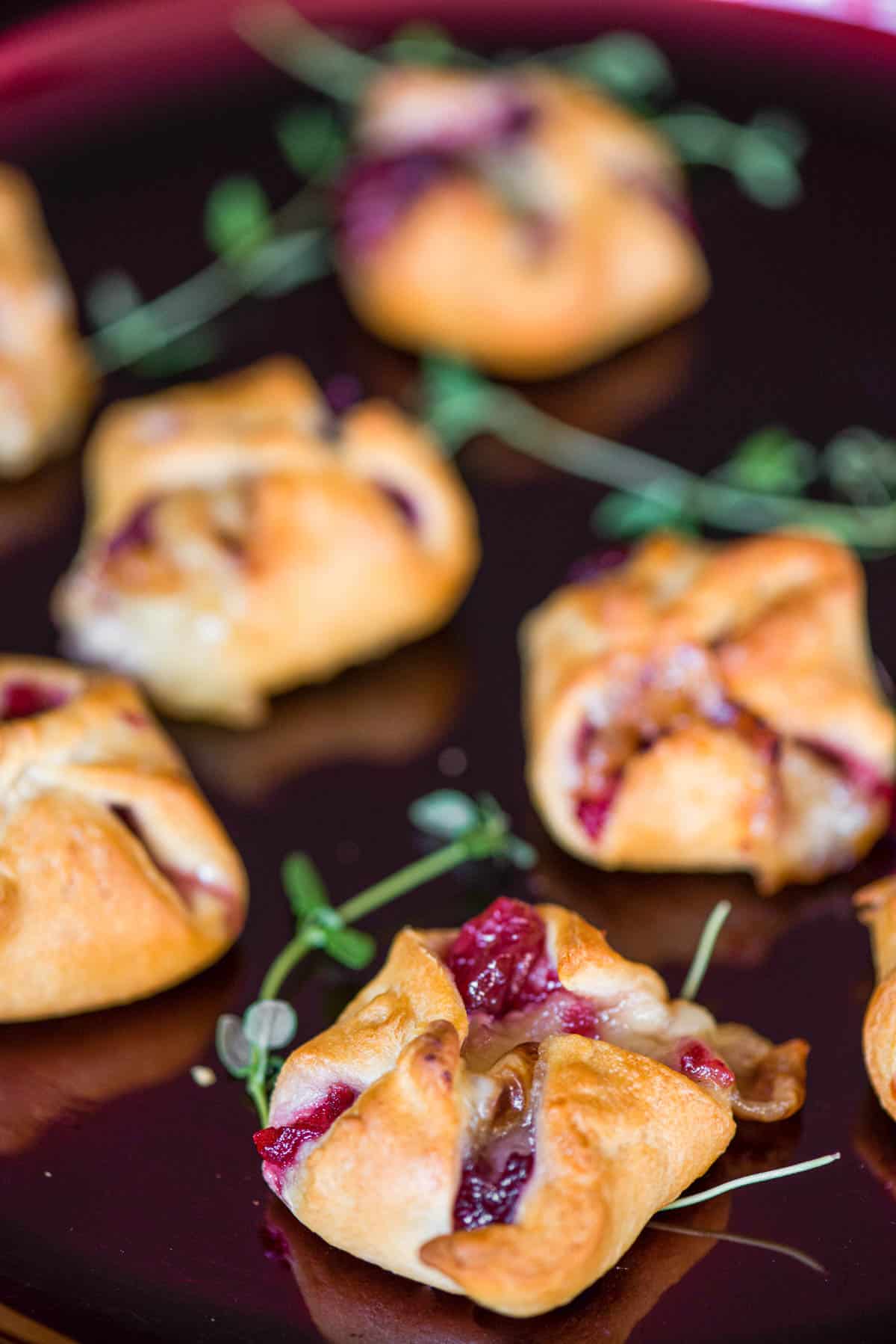 easy holiday appetizer with cranberry and brie