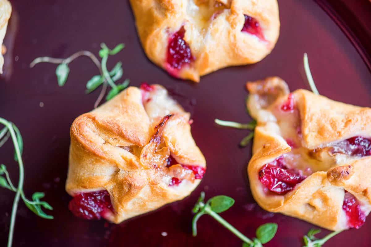 cranberry brie 3-ingredient appetizers