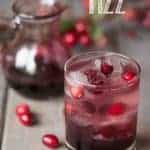 cranberry fizz in a glass