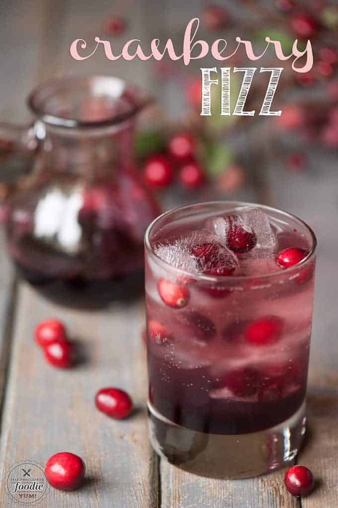 cranberry fizz in a glass