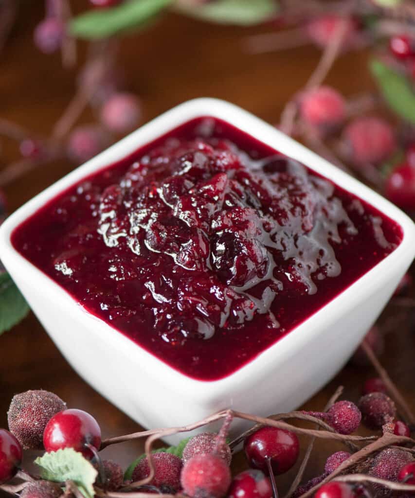 homemade fresh cranberry sauec