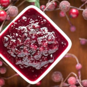 cranberry orange sauce in dish