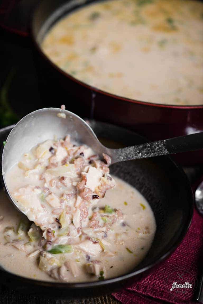 Creamy Chicken and Rice Soup - Self Proclaimed Foodie