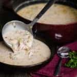 Creamy Chicken and Rice Soup is an easy and comforting dinner that your family will love. You can use store bought rotisserie chicken and broth, or you can make your own from scratch. Either way, this creamy chicken soup with rice will satisfy your craving!