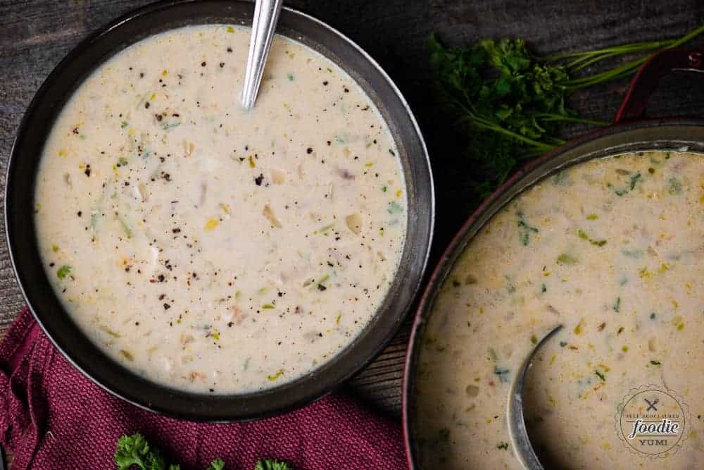 bowl of Chicken wild rice soup