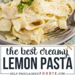 the best creamy lemon pasta recipe.