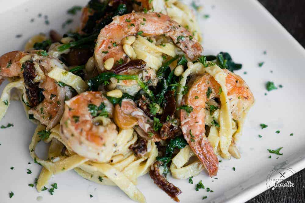 Creamy Sun Dried Tomato Shrimp Pasta - Self Proclaimed Foodie