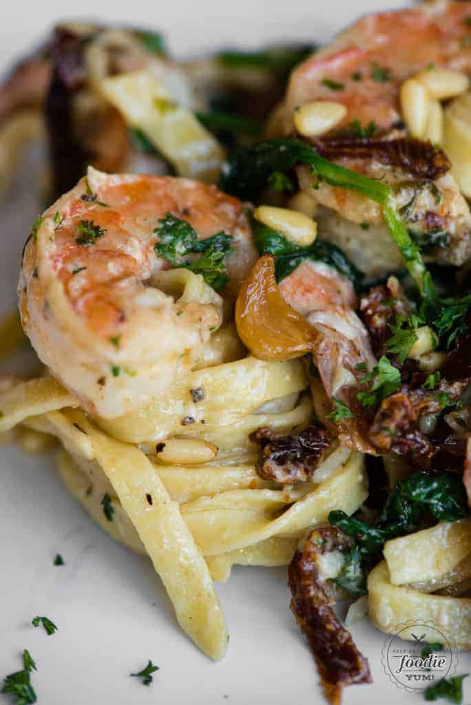 Creamy Sun Dried Tomato Shrimp Pasta - Self Proclaimed Foodie