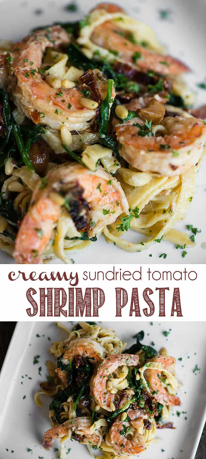 Creamy Sun Dried Tomato Shrimp Pasta - Self Proclaimed Foodie