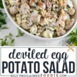 how to make instant pot loaded Deviled Egg Potato Salad