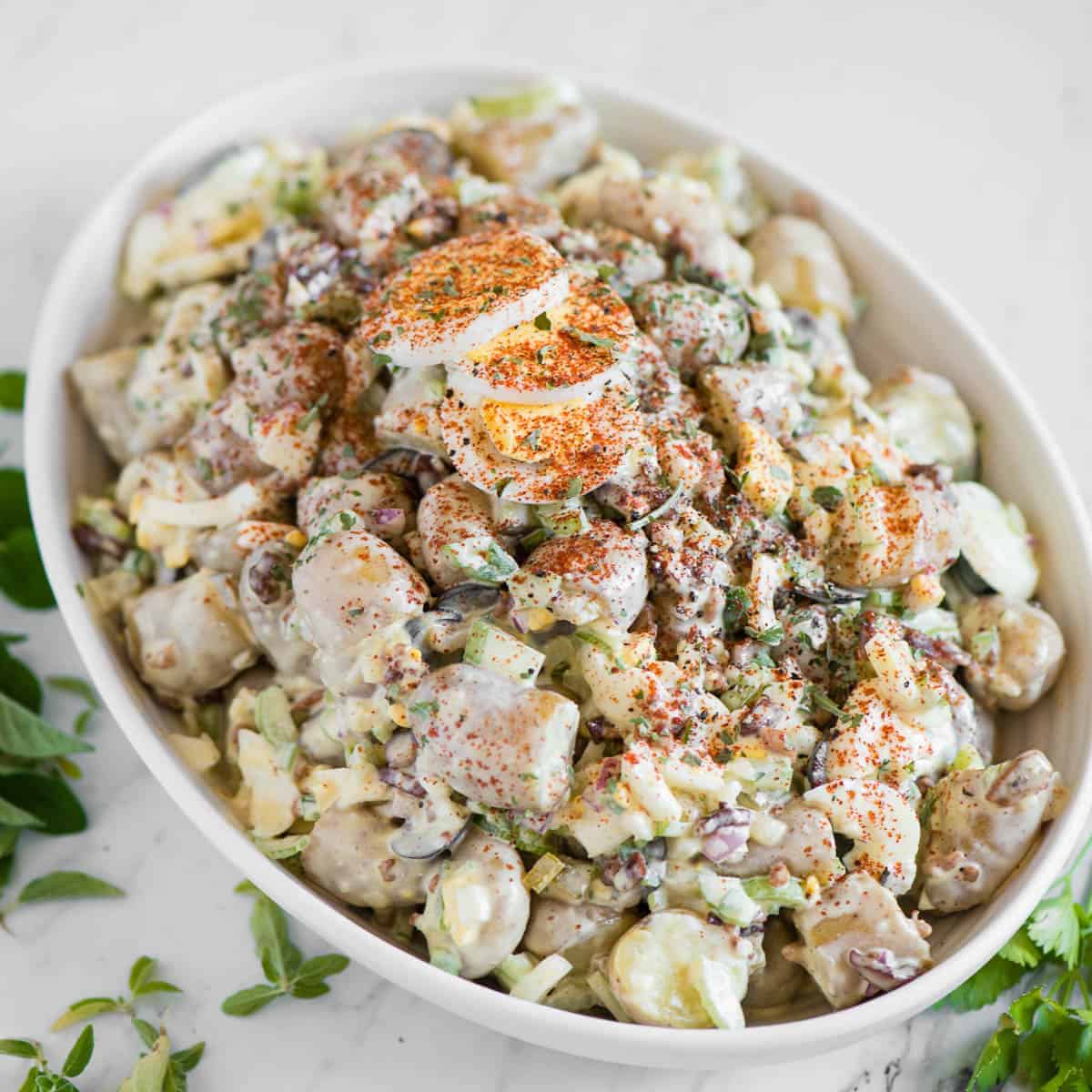 {Loaded} Deviled Egg Potato Salad Recipe Self Proclaimed Foodie