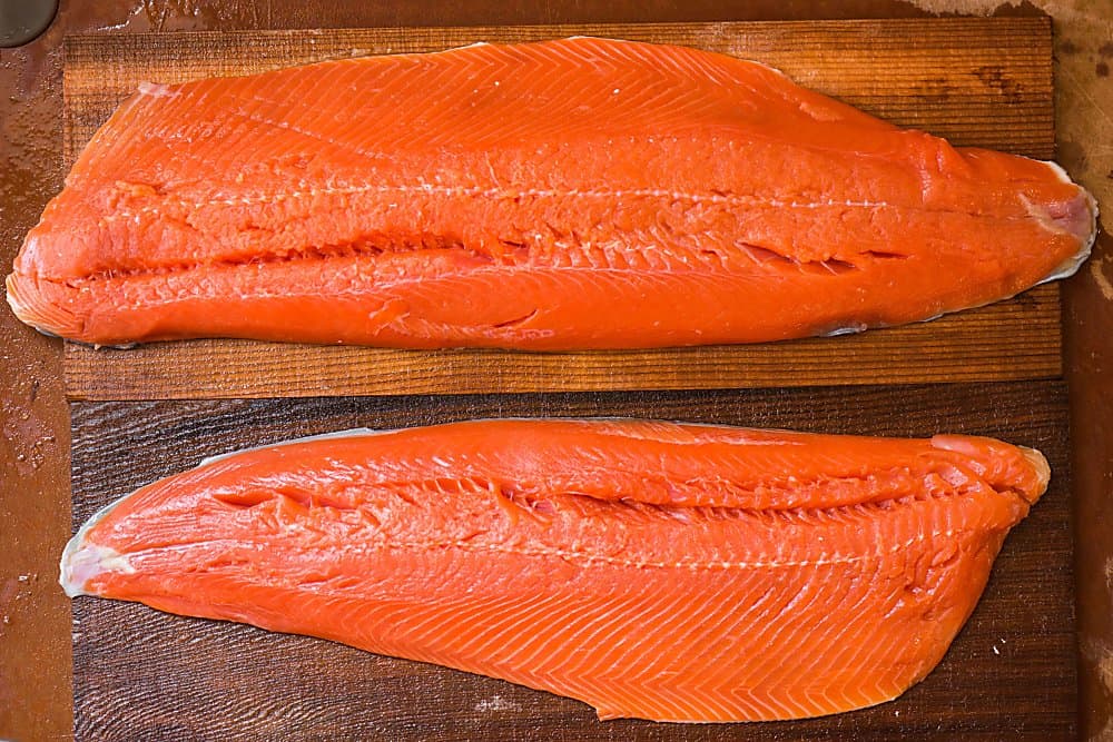 uncooked cedar plank dijon salmon