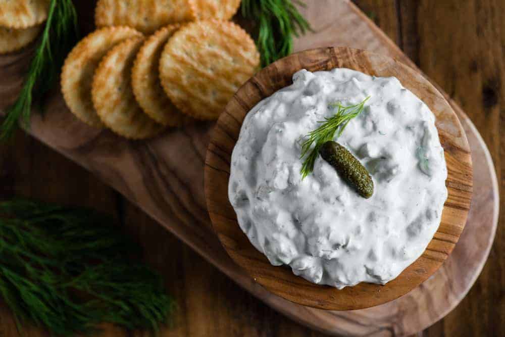 easy dill pickle dip appetizer recipe