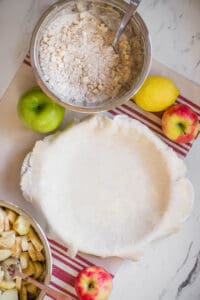 homemade butter pie crust for Dutch Apple Pie
