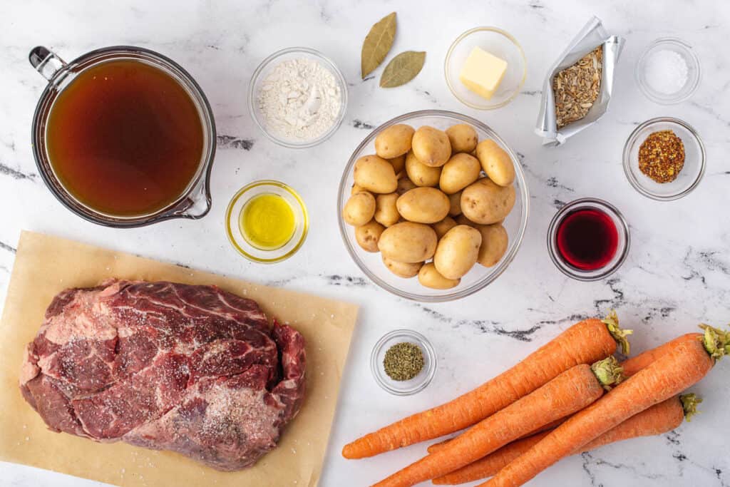 ingredients to make Dutch Oven Pot Roast