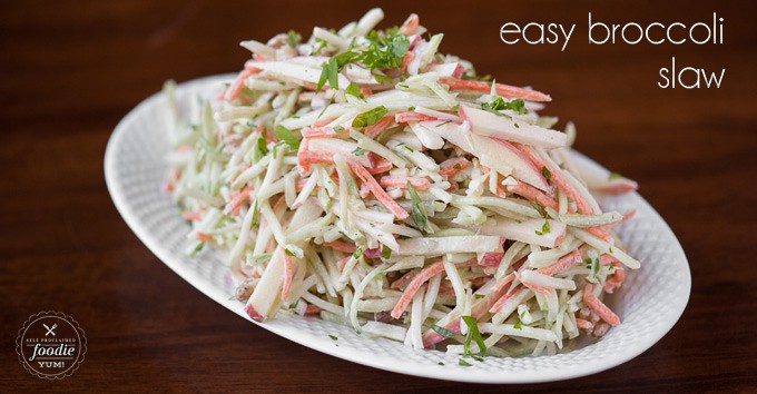 Easy Broccoli Slaw Self Proclaimed Foodie   Easy Broccoli Slaw FB 