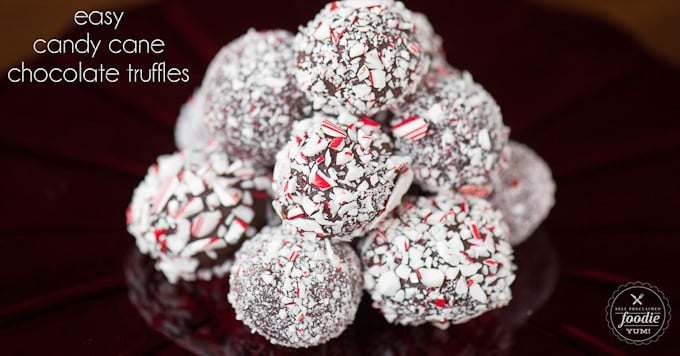 Easy Candy Cane Chocolate Truffles