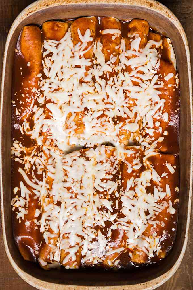 cooked easy ground beef enchiladas