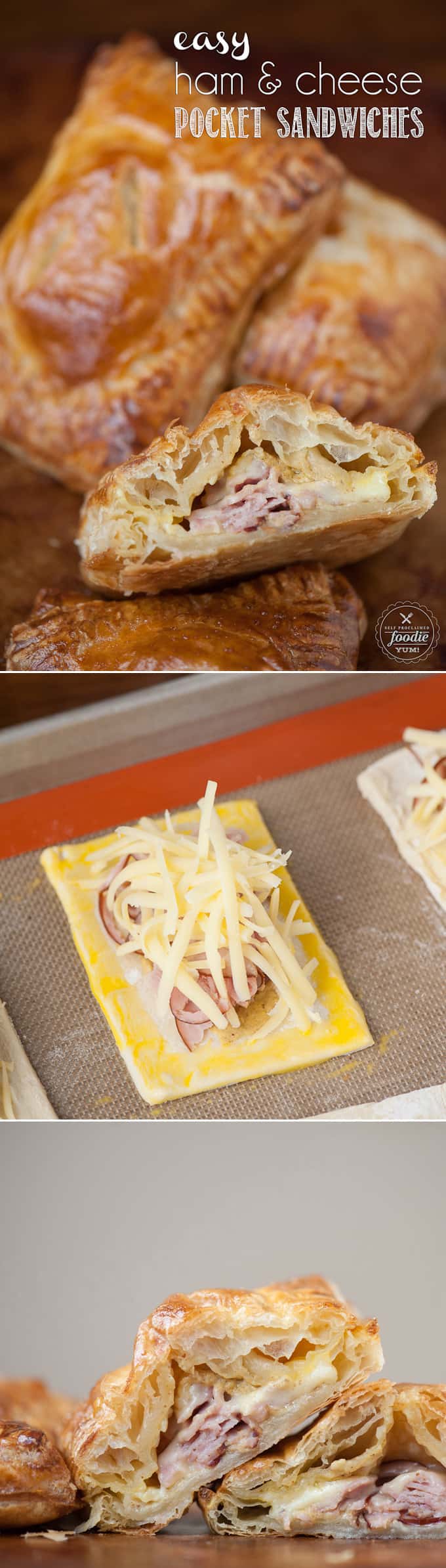 As we get ready to send out kids back to school, lunchbox favorites like these Easy Ham and Cheese Pocket Sandwiches will make your kids smile!
